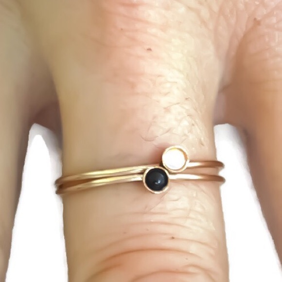 14K Rose Gold Gemstone Ring Set (2) - Picture 5 of 5